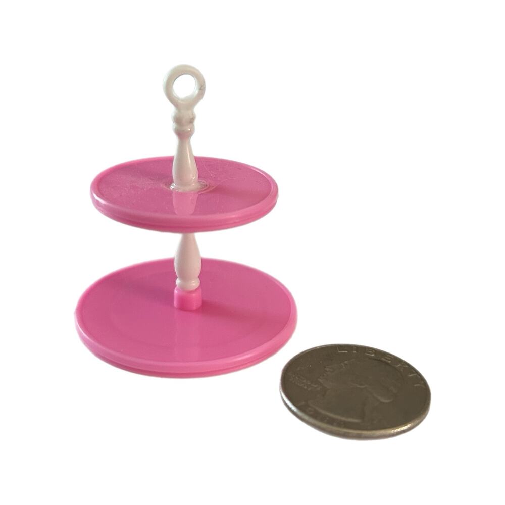MGA Miniverse Two Tier Cupcake Dessert Display New Pink White